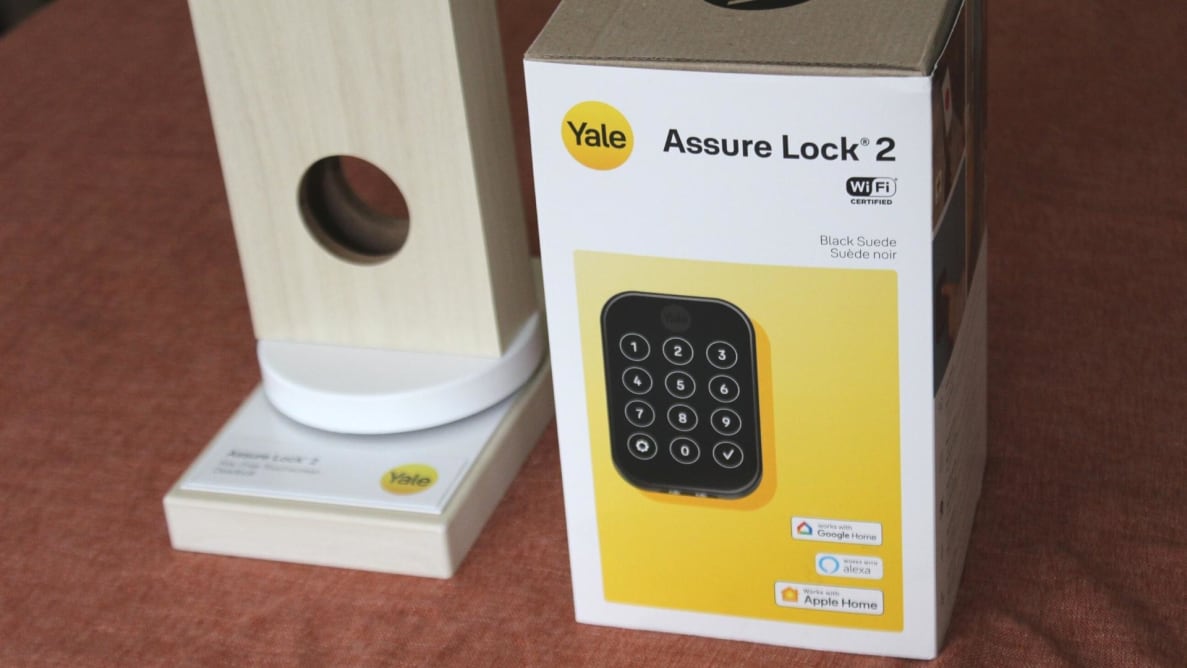 The Yale Assure Lock 2 outside of its packaging.