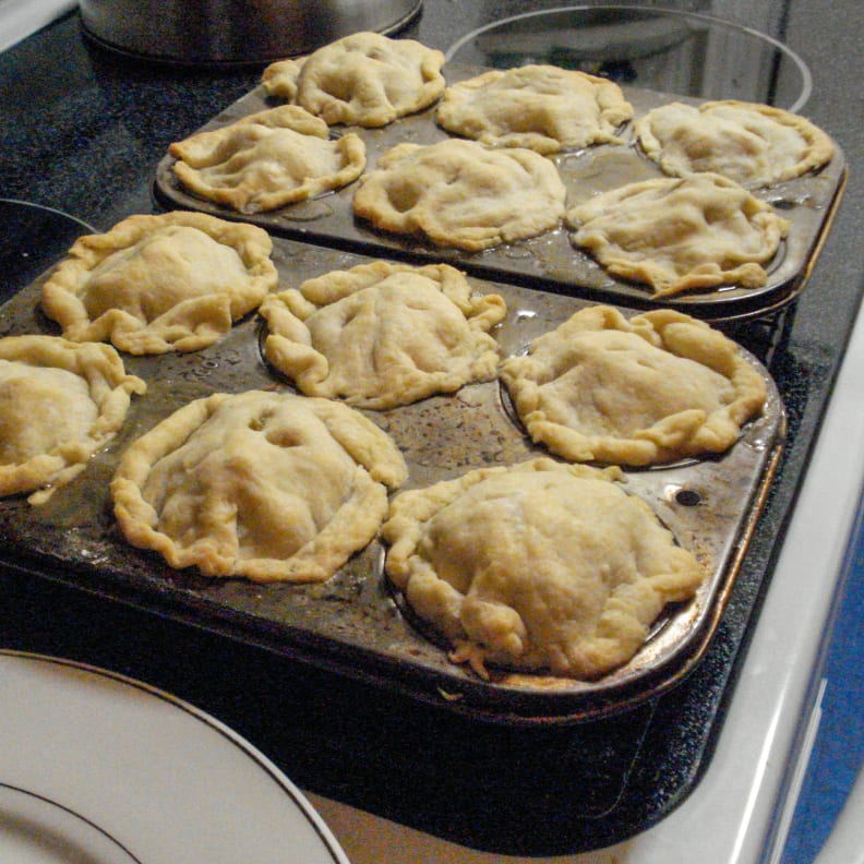 Pot pies in muffin tins