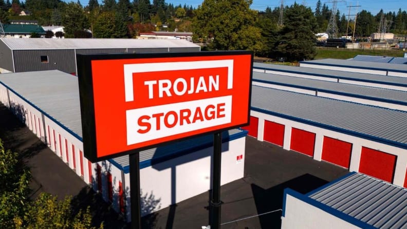 Top view of a large storage facility