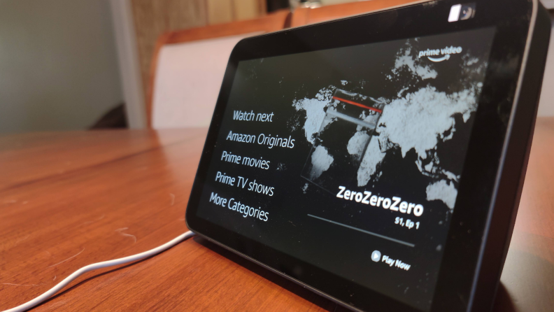 A side view of the Amazon Echo Show 5 (second-gen) smart display