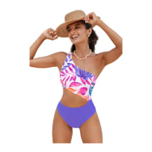 Product image of Escaping Tropical Asymmetrical Cutout One-Piece