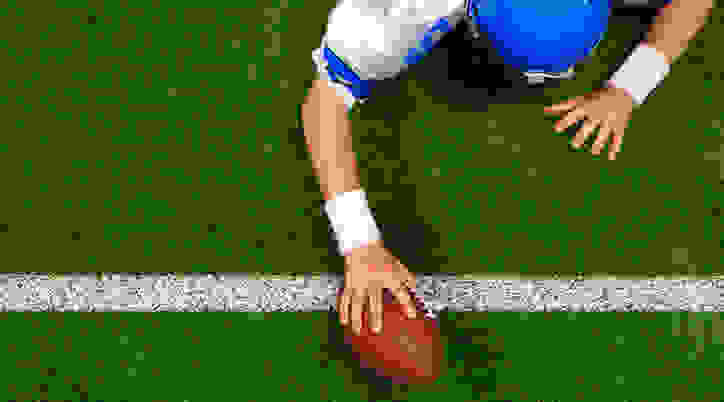 Football player on field