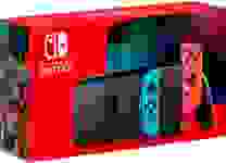 Product image of Nintendo Switch with Neon Blue and Neon Red Joy‑Con