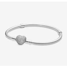 Product image of Pandora Moments Sparkling Heart Clasp Snake Chain Bracelet