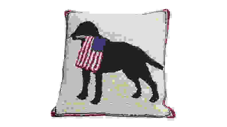 Pillow with a dog on it