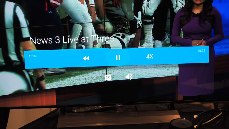 With a microSD card the Stream+ can record two shows at once and supports pause/rewind/fast forward.