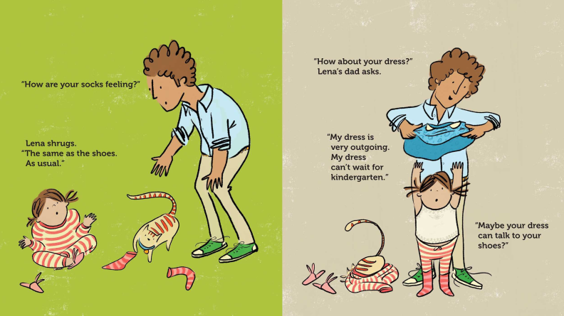 A charming book about first-day-of-school jitters.