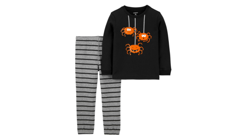 Spider shirt and joggers.