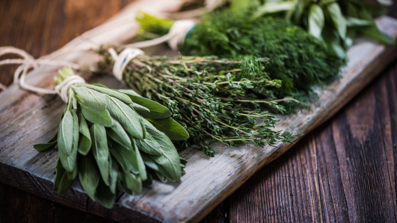 drying herbs