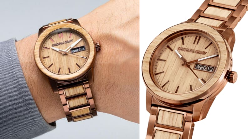 whiskey barrel wood watch