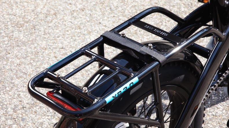 The sturdy rear rack and frame of the Lectric XP 3.0.