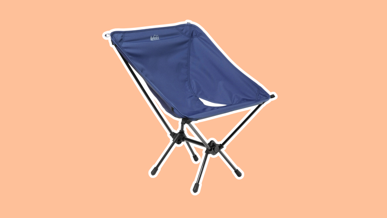 The Flexlite Camp Chair in the color blue.