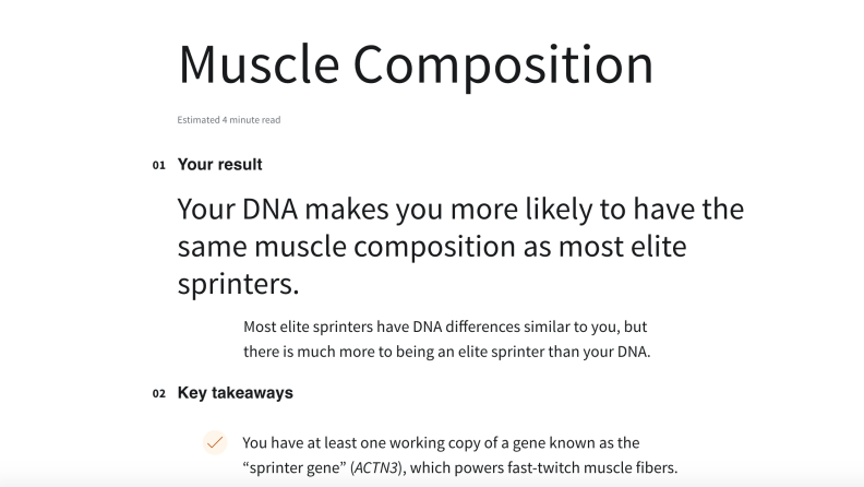 AncestryHealth Wellness Results