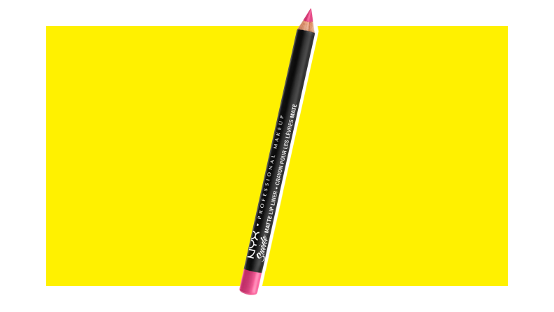 Single Suede Matte Lip Liner in hot pink shade.
