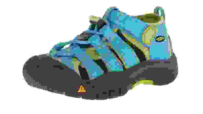 Turquoise blue and black KEEN water shoe