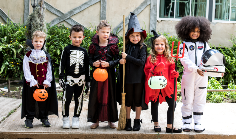 Make sure costumes fit well—and that kids can see clearly—to avoid any falls.