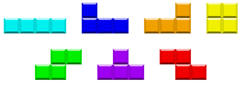 Tetris blocks.