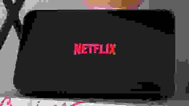 Amazon Echo Show with Netflix title screen