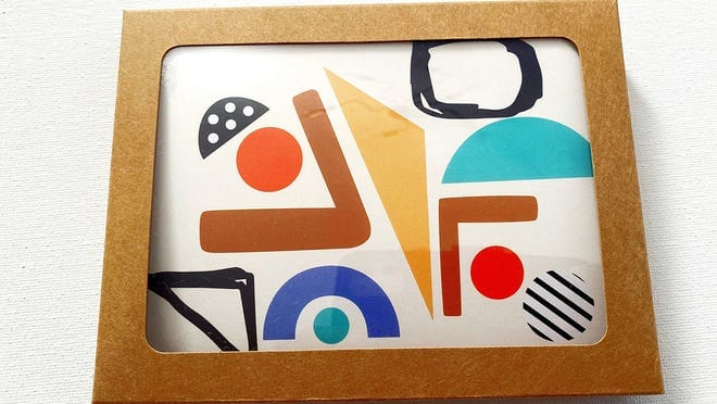 A greeting card with abstract art.