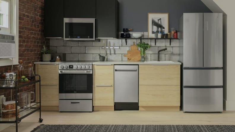 stainless appliances in kitchen