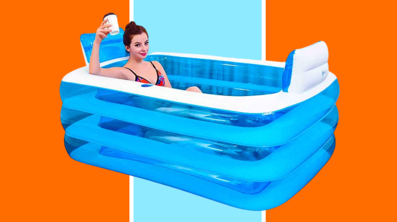 A tub-style inflatable.