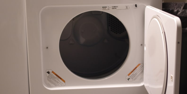 An open dryer door