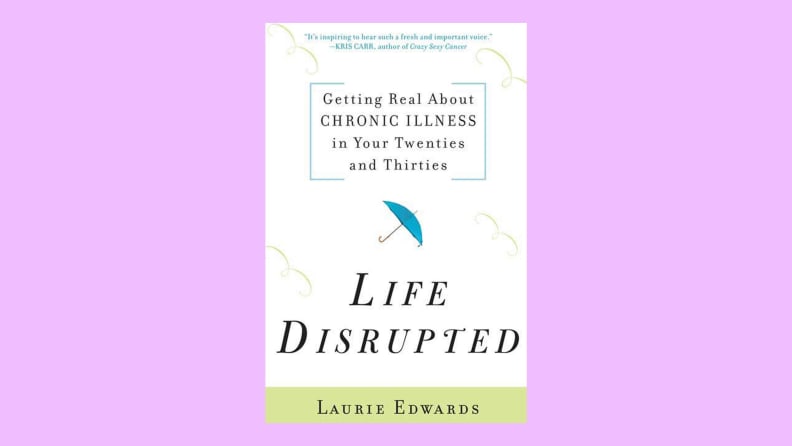 Cover of Life Disrupted in front of a background.