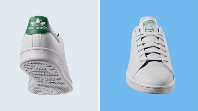 Front and back of a pair of Stan Smiths