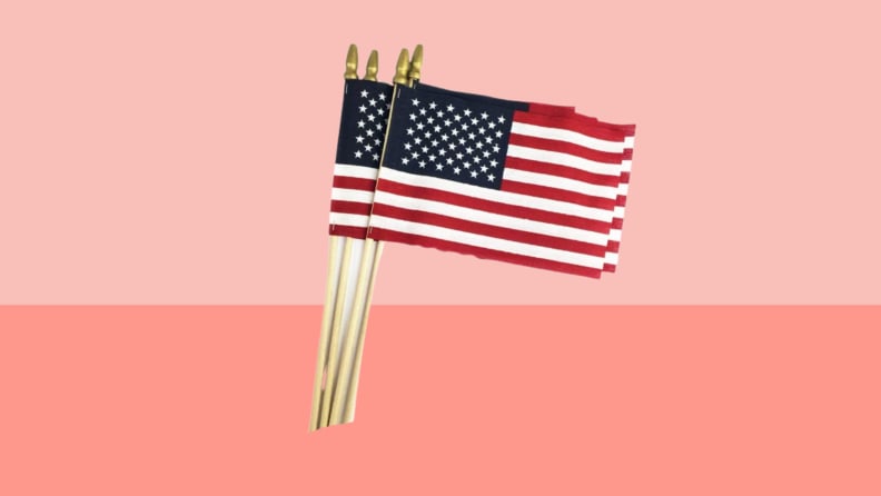 2 SMALL AMERICAN FLAGS