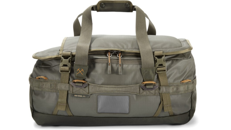 Olive green duffle bag