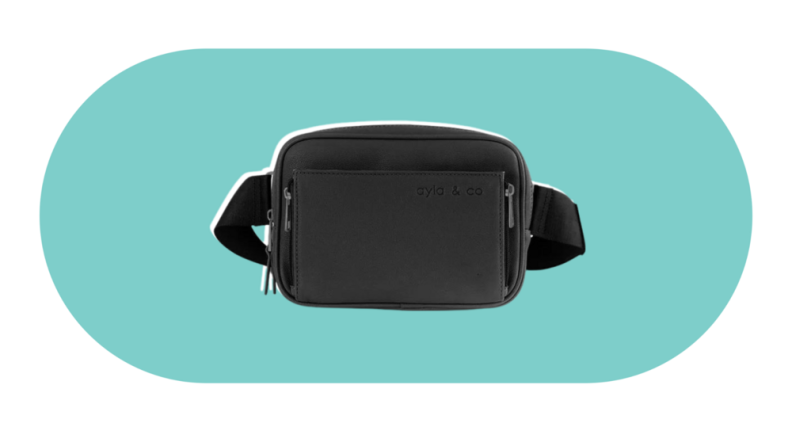 A black fanny pack.