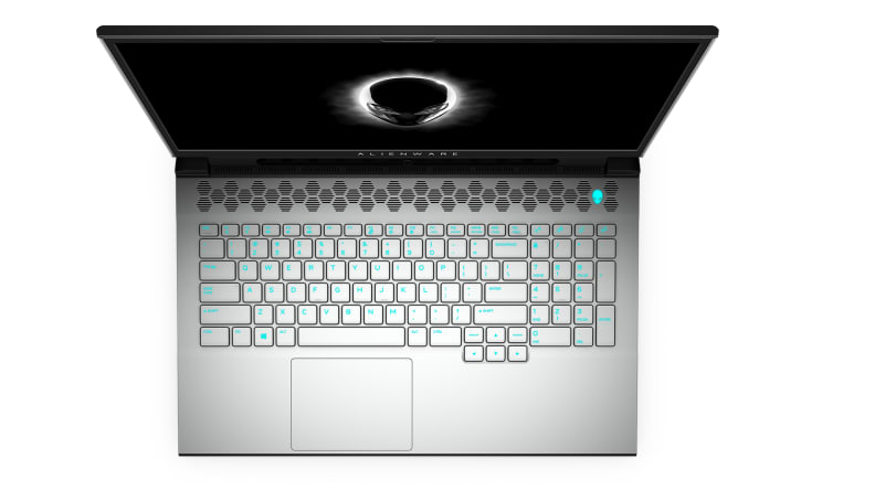 The Dell Alienware m17 from the top