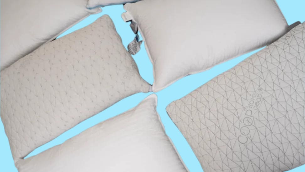Pillows on a blue background