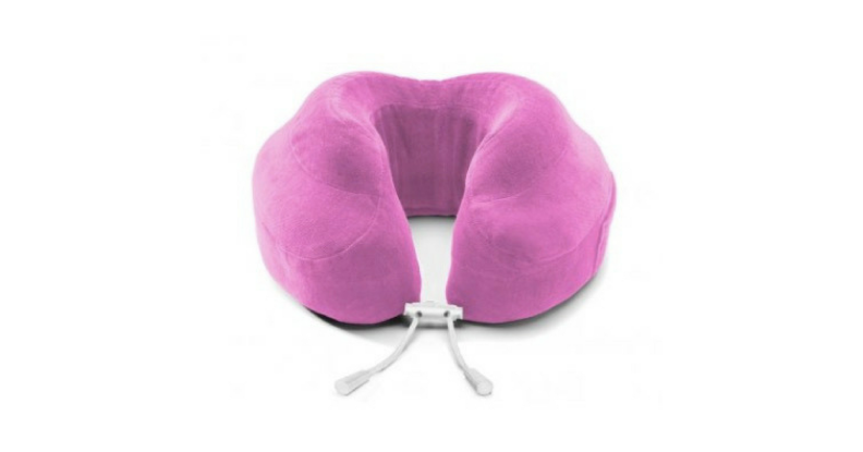 Pink neck travel pillow
