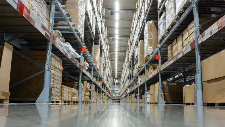 A view from the floor of a retail warehouse