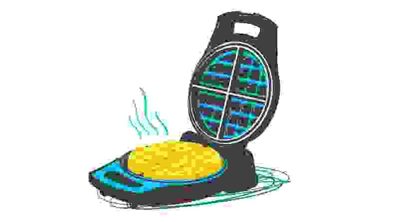 An illustration of a waffle maker.