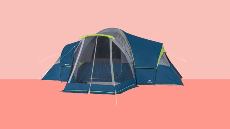 BROWN AND BLACK TENT