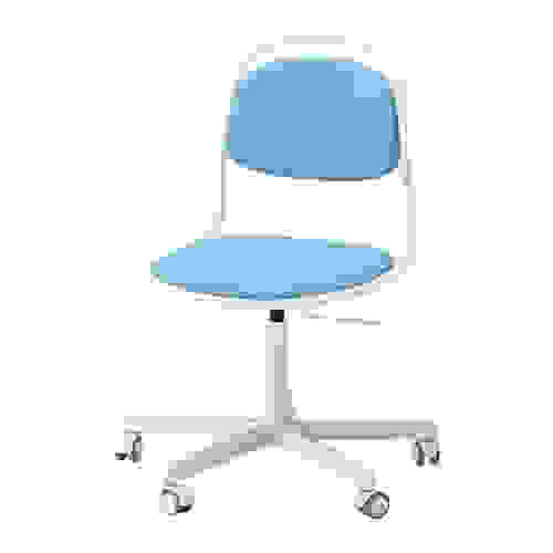 Pull this comfortable swivel chair up to your desk to study.