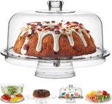 Product image of Homeries Acrylic Cake Stand with Dome Cover