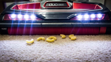 The Shark Rocket Complete has a dual-textured brush head