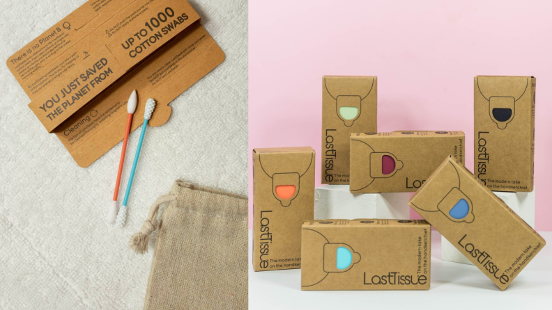 Cardboard packaging for items.