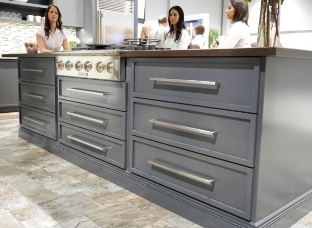 Custom cabinets at Electrolux Icon booth