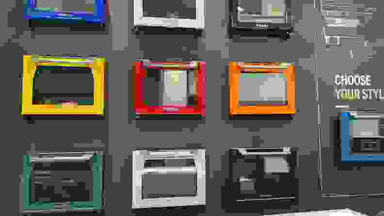 A wall of colorful Forza wall ovens