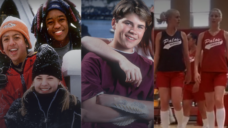 Three stills from Disney Channel Original movies.