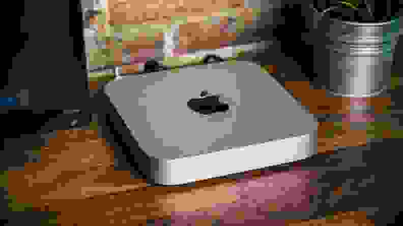 Apple Mac Mini with M1 chip on a desk