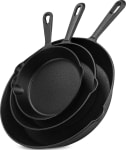 Product image of Utopia Kitchen 3-Piece Pre-Seasoned Cast Iron Skillet Set