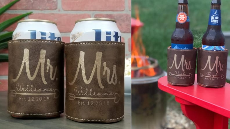 leather beverage sleeves