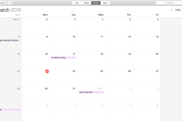 calendar for macbook pro desktop