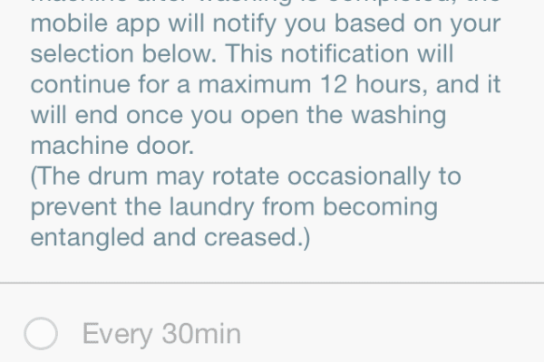 You can keep the drum tumbling after the washer has finished.