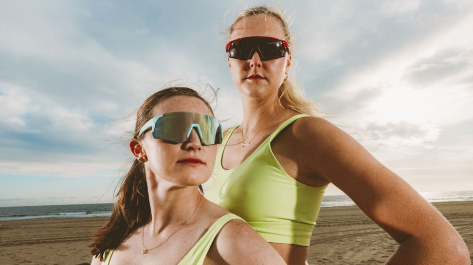 2024 U.S. Olympic Beach Volleyball Team members, Taryn Kloth and Kristen Nuss wearing Zenni sports sunglasses